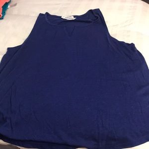 Royal blue V neck tank top